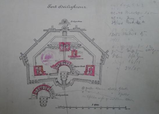 Fort Heiligkreuz - historische Skizze 